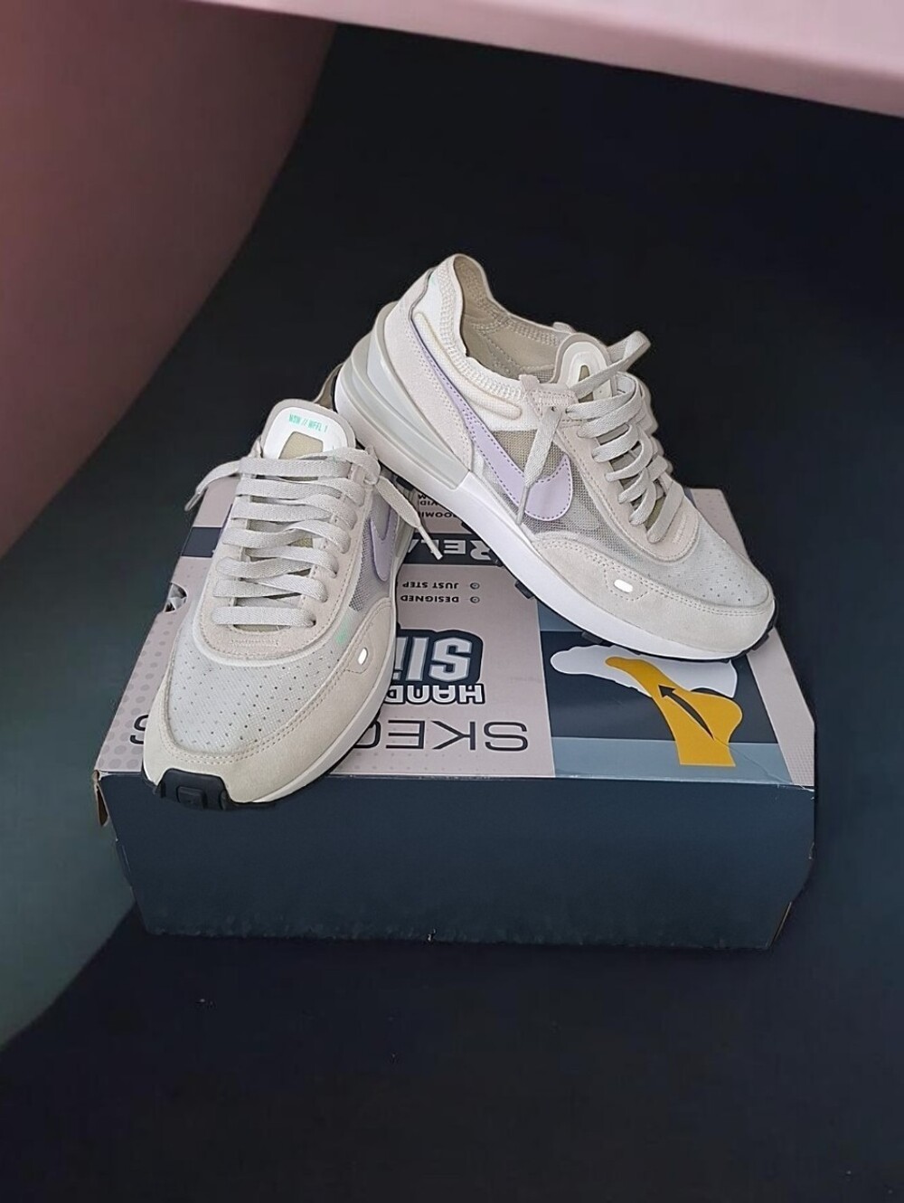 Nike Women’s Waffle One Low Top Lace Up Sneakers Summit White/Infinite Lilac